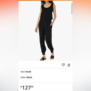 Michael Stars Tobi Black Gauze Jumpsuit